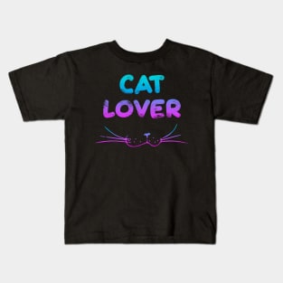 Cat Lover - Purple Kids T-Shirt